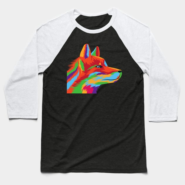 Wolf Baseball T-Shirt by Aliz Aussi